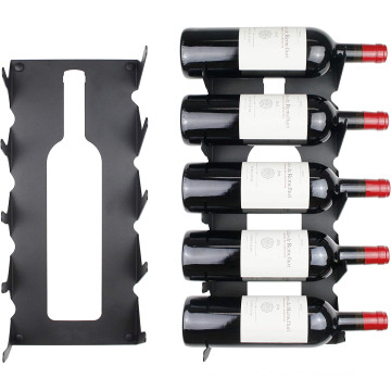 2020 New black metal 5 bottles holder wall mounted iron wine racks for home decor